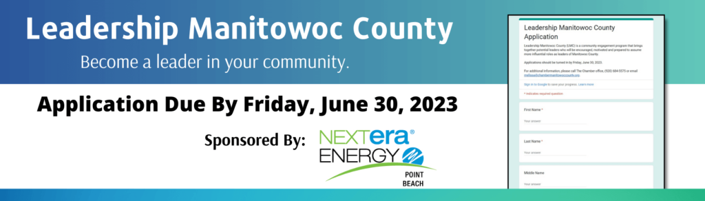 Leadership Manitowoc County Application 2023-2024 community engagement